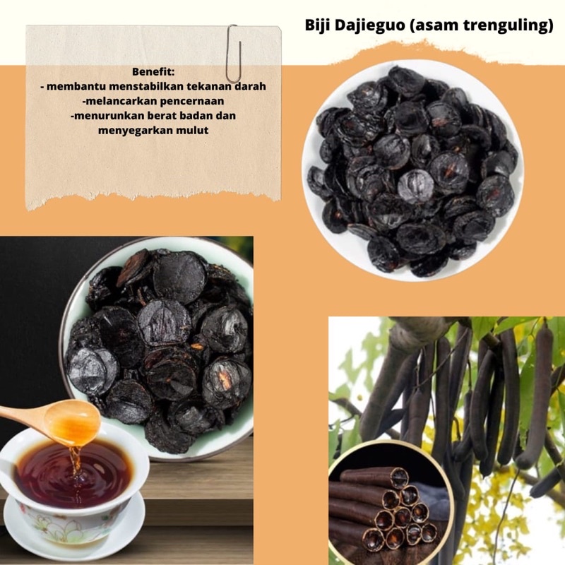 

Da jie guo Biji dajieguo biji asam trengguli cassia fistula seed premium melancarkan pencernaan