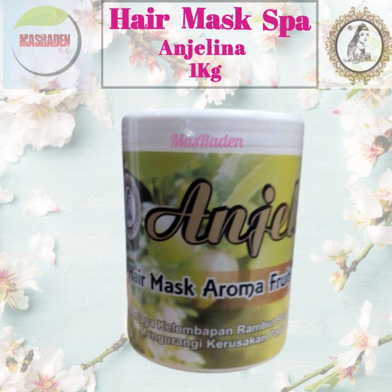 HAIR MASK SPA FRUITY ANJELINA 1KG MASKER RAMBUT SALON AROMA BUAH WANGI KILOAN POT