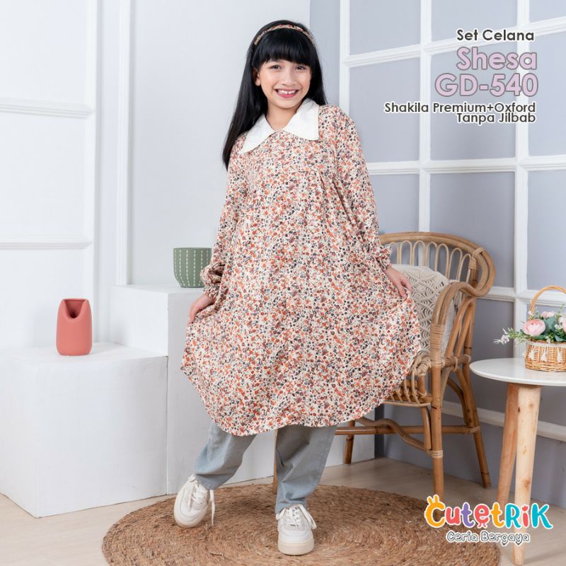 Ready Murah Setelan Celana Shesa anak usia 8-15 thn GD 540 by Cutetrik
