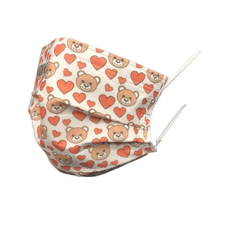 Masker Dewasa Premium Baby Moschino Heart 3 Ply - Satuan