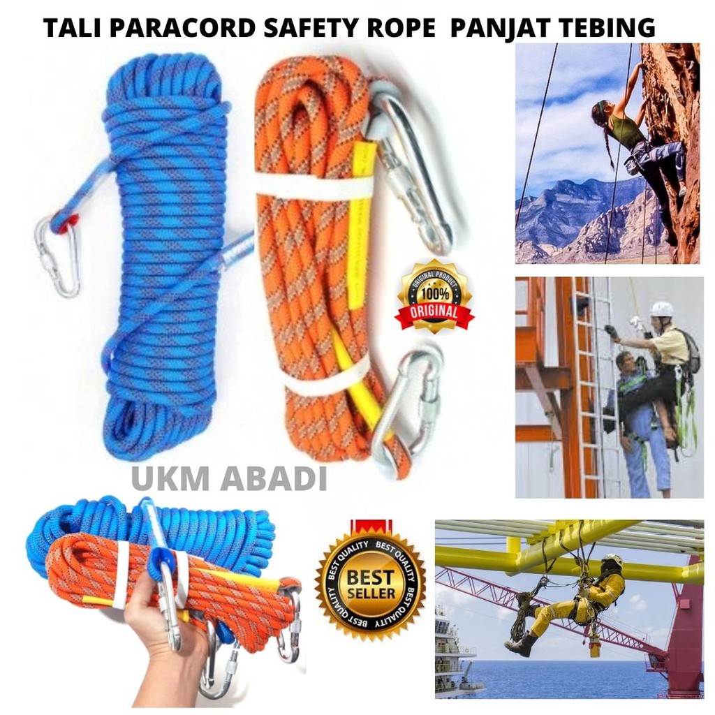 Tali Paracord Serbaguna Panjat Tebing Safety Rope Rock Climbing Derek 111140