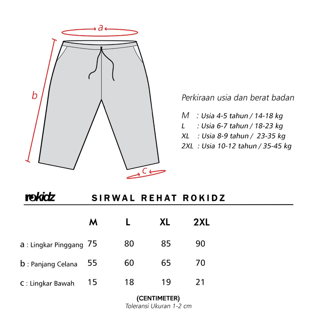 Rosal Celana Anak Sirwal Rehat Rokidz Celana Anak