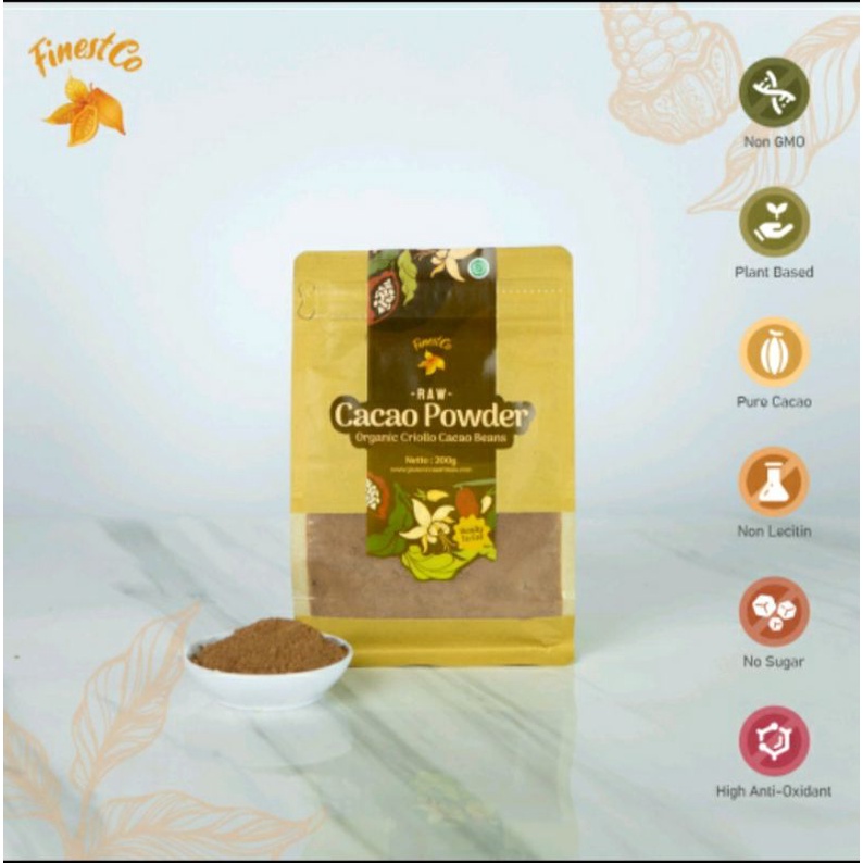 

Cocoa Powder Signature 200gr / Finestco Pure Dark Cocoa