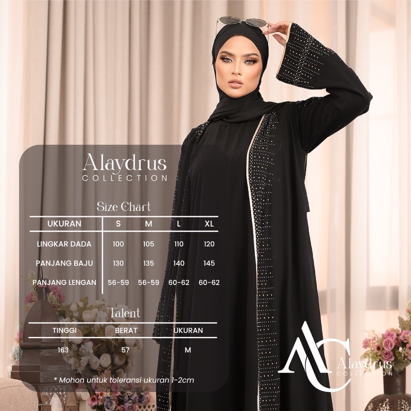 Abaya Gamis Maxi Dress Arab Saudi Bordir Zephy Turki Haji Umroh Dubai Turkey 811
