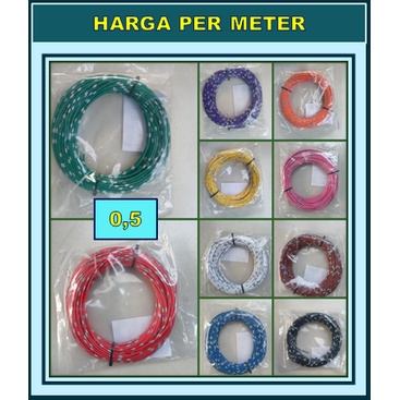 KABEL BINTIK 0,5 MM / KABEL SERABUT TEMBAGA 0.5 / KABEL BODY MOBIL DAN MOTOR
