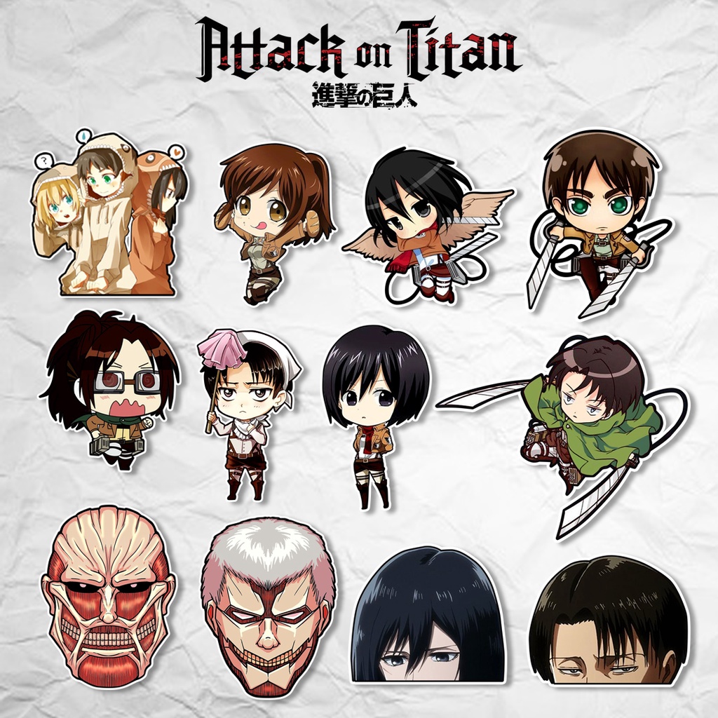 

Sticker pack Attack on Titan / stiker pack Anime waterproof