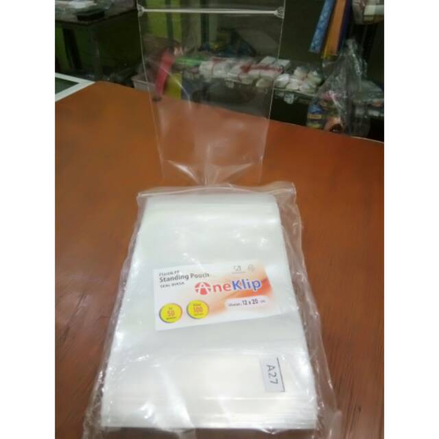 Plastik Standing Pouch uk 12x20