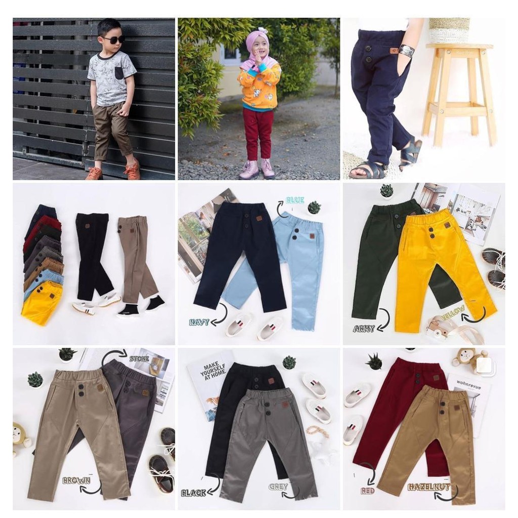 Celana Chino Anak  Variasi  Cowo Cewe Shopee Indonesia