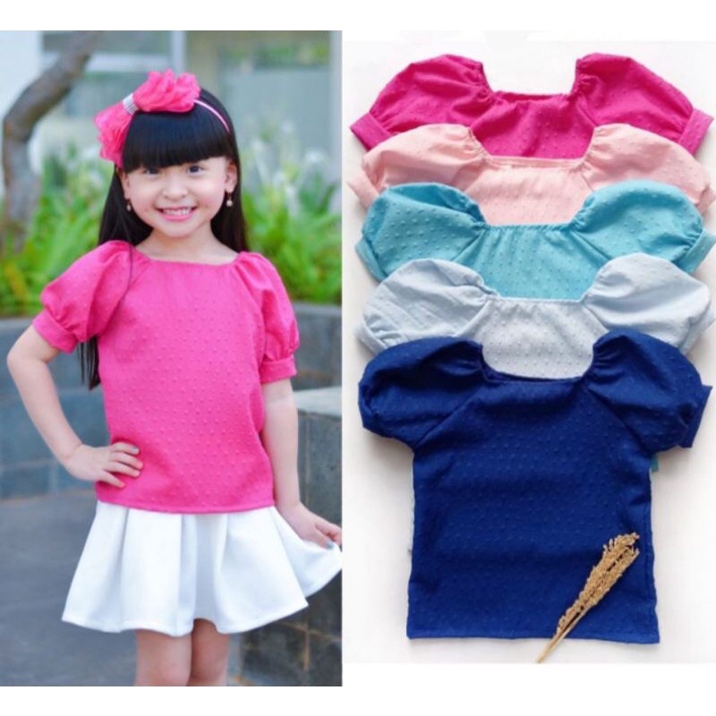 new arrival gloria sleeve blouse /atasan anak lucu/kaos anak