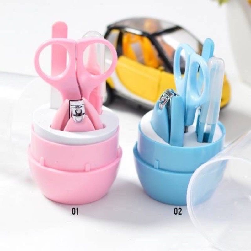 Baby Manicure Set 8in1 ｜ Perlengkapan perawatan Bayi Termometer Gunting Kuku Sisir isi 8