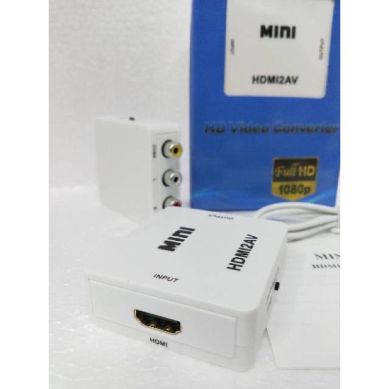 HDMI to AV RCA Converter Adapter MINI HDMI2AV ADAPTER MINI BOX HDMI2AV