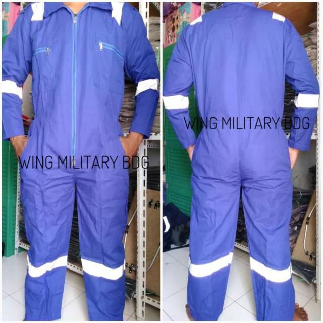 Wearpack Coverall / Katelpak List / Seragam Bengkel / Seragam Kerja Proyek / Katelpak Safety