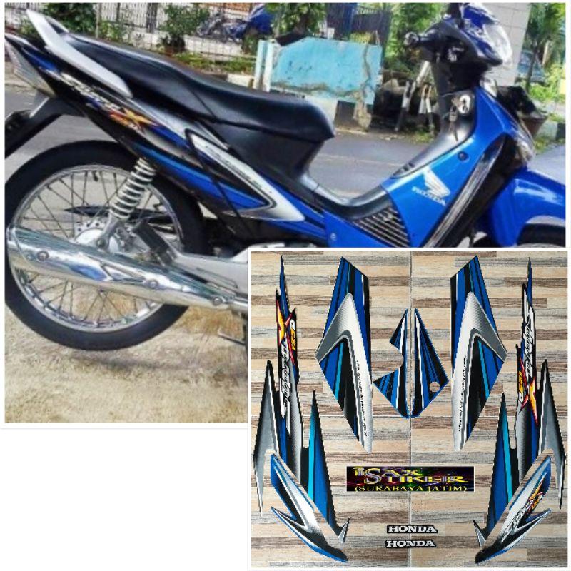 striping original Honda Supra X 125 D tahun 2006 2007