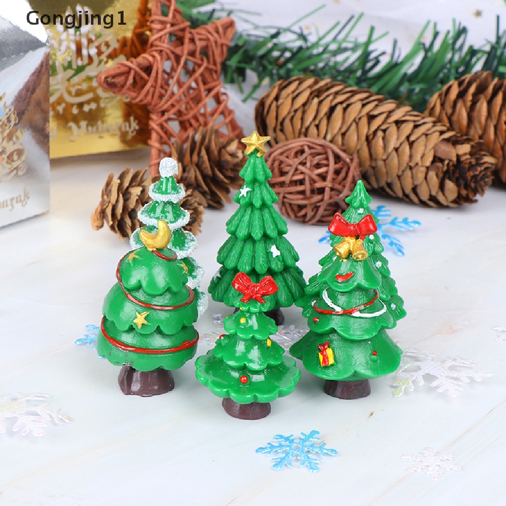 Gongjing1 Miniatur Pohon Natal Bahan Resin Untuk Dekorasi Taman