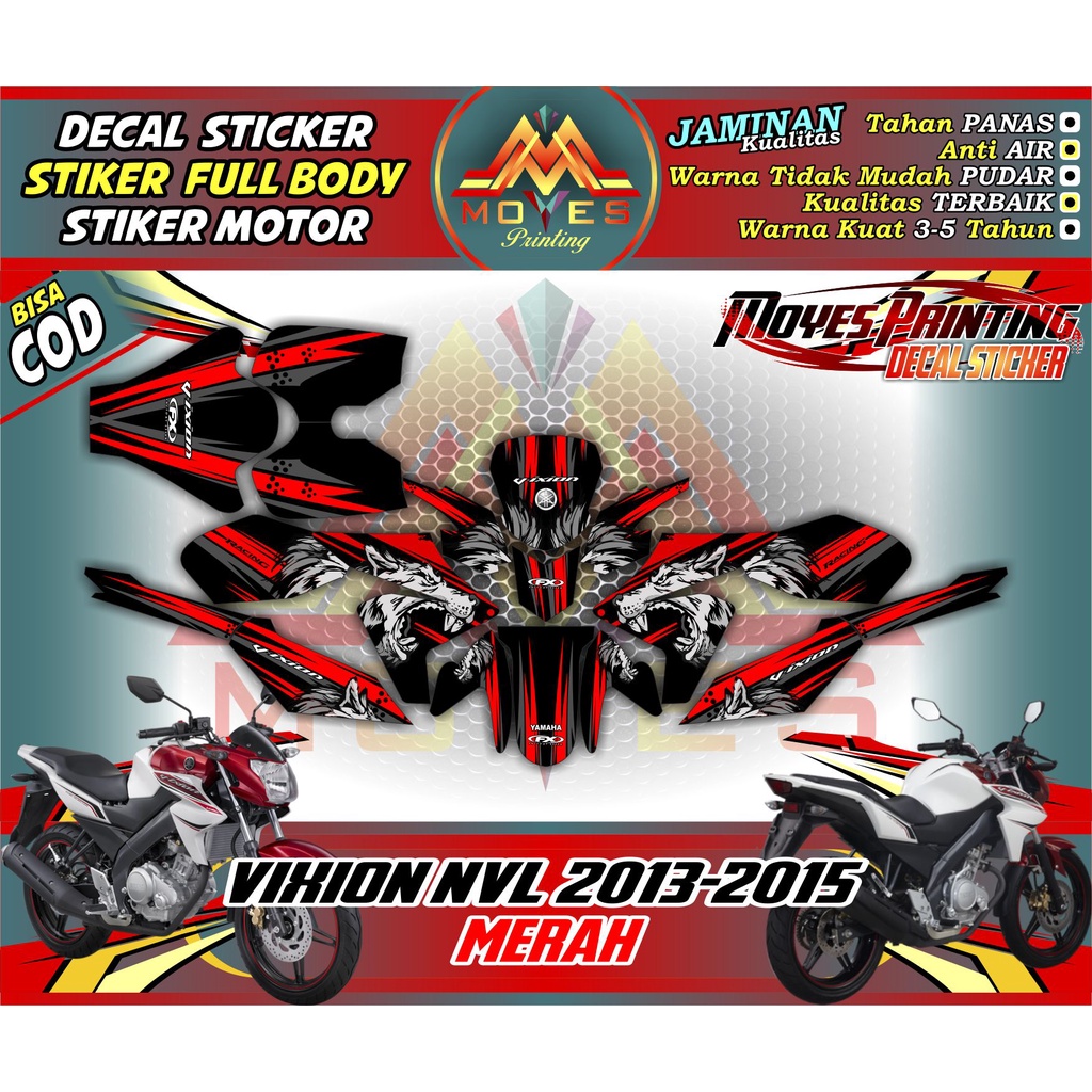Decal Vixion NVL 2013 Fullbody Stiker Vixion New 2014 Decal New Vixion Lightning 2015