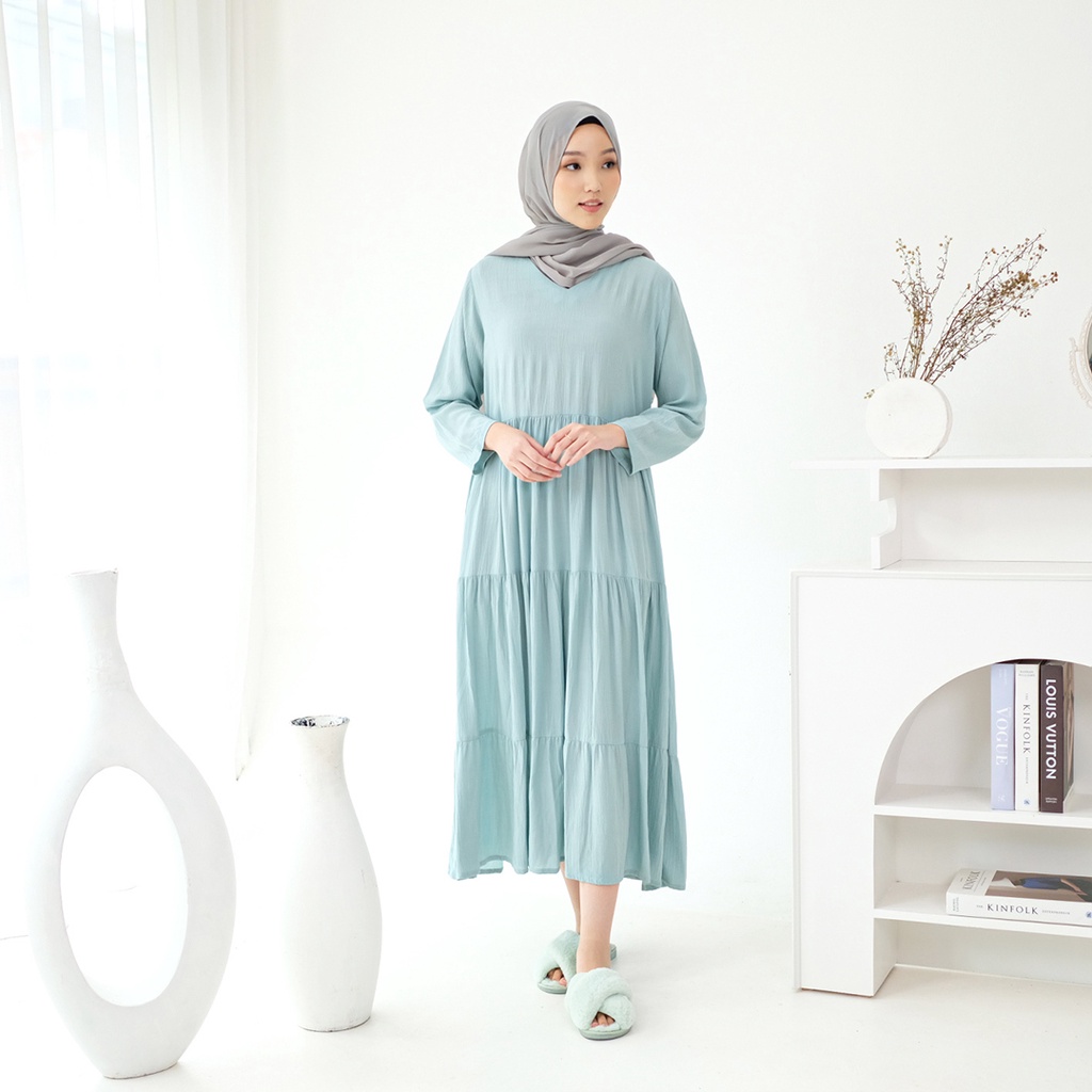 Cielyn - Madelina Rayon Premium Dress Wanita Dewasa ( Raya Collection )