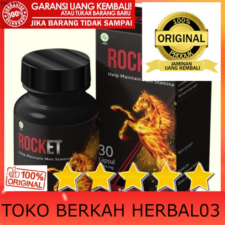 100% ASLI Rocket Obat Kuat Pria Original Suplemen Penambah Stamina Asli Herbal Resmi BPOM
