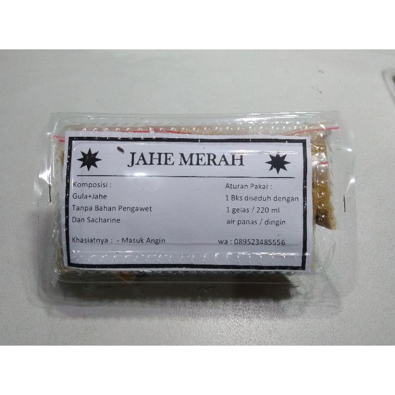 

MINUMAN JAHE MERAH ASLI TANPA BAHAN PENGAWET