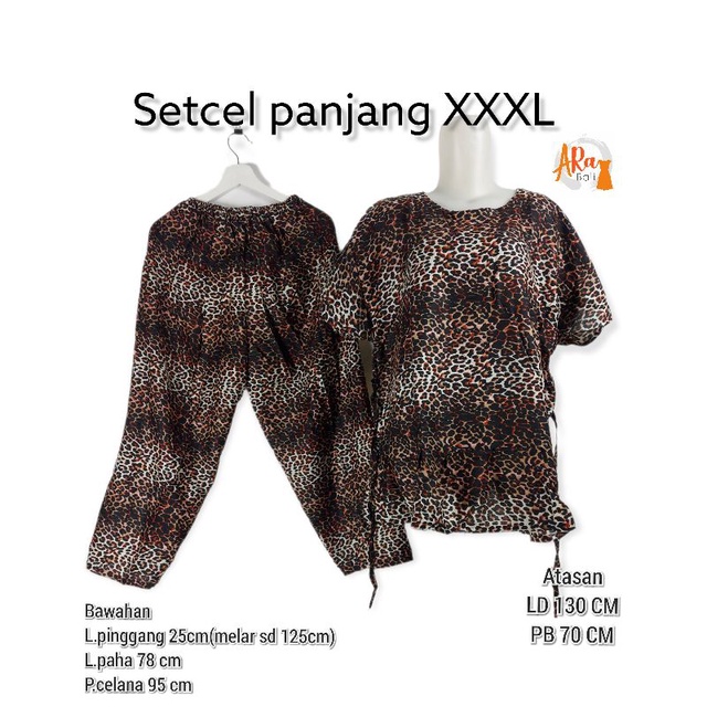 SETCEL PANJANG JUMBO XXXL | PIYAMA JUMBO XXXL/BAJU TIDUR XXXL