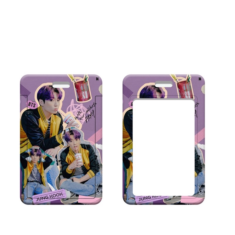 Holder Kartu Idol / Kredit / Foto Motif KPOP Dengan Gantungan Kunci