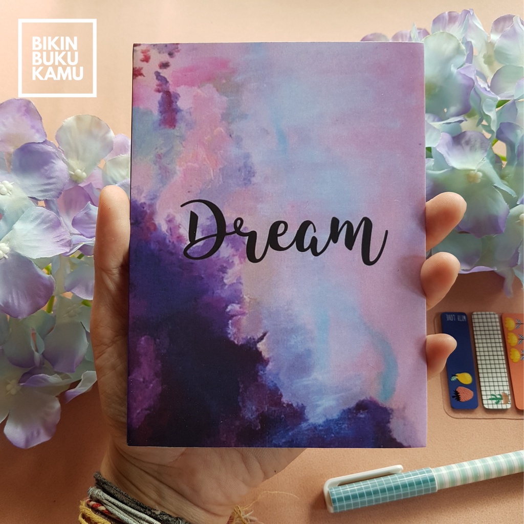 

[57gsm] A6 Notes Notebook Mini Saku Pocket Book Bookpaper Softcover Polos - Purple Dream