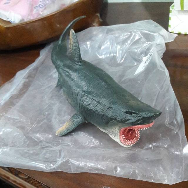 Simulasi mainan  dinosaurus megalodon  pajangan miniatur 