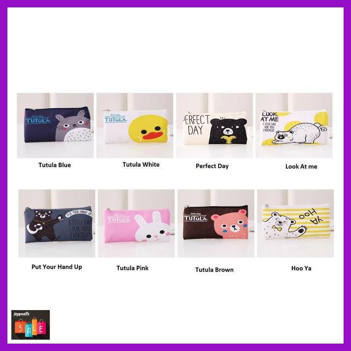 

Silutala- Tp0056 Tempat Pensil Fun Printing 8 Design Pencil Case - Tp Tutula Brown -Ori.