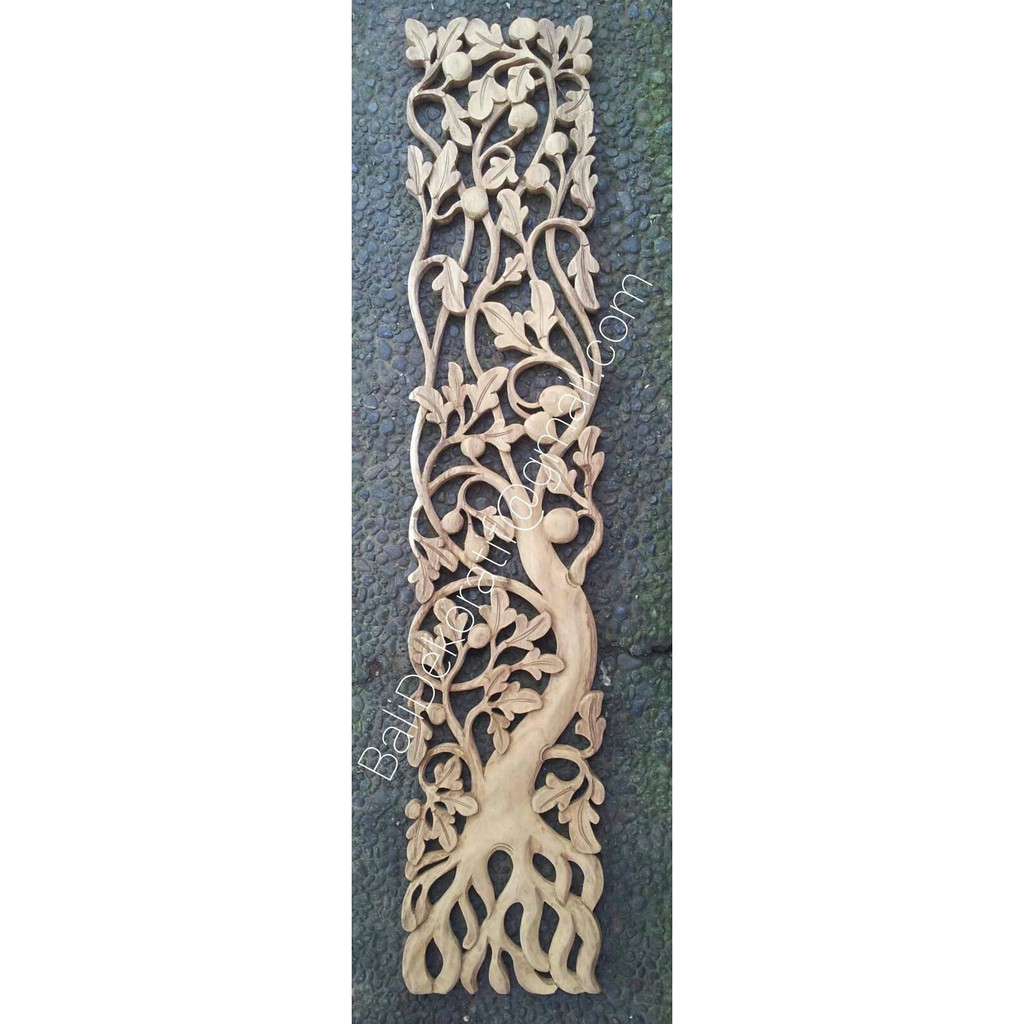 Kualitas Terbaik] Ukiran Bali Relief Model Beringin Akar Hiasan Dinding