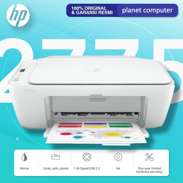 Printer HP 2775 Ink Advantage Deskjet All In One Wireless