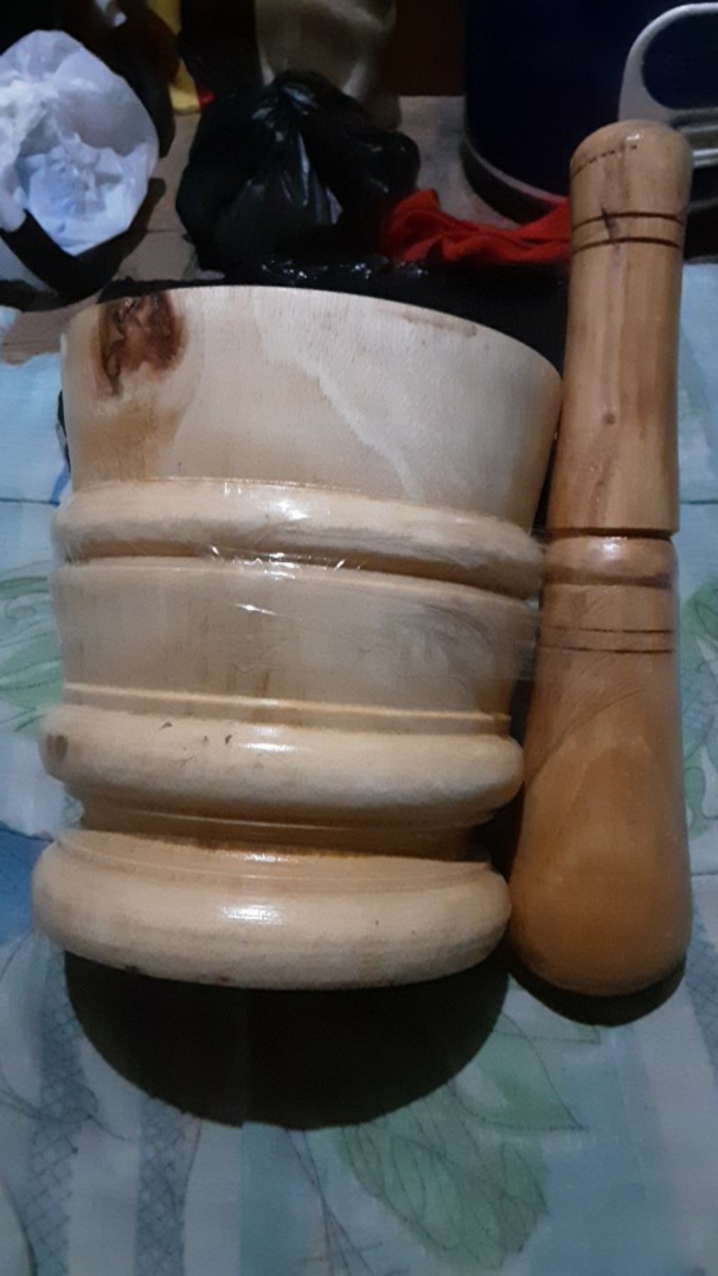 Lumpang Kayu + Alu / Tumbukan