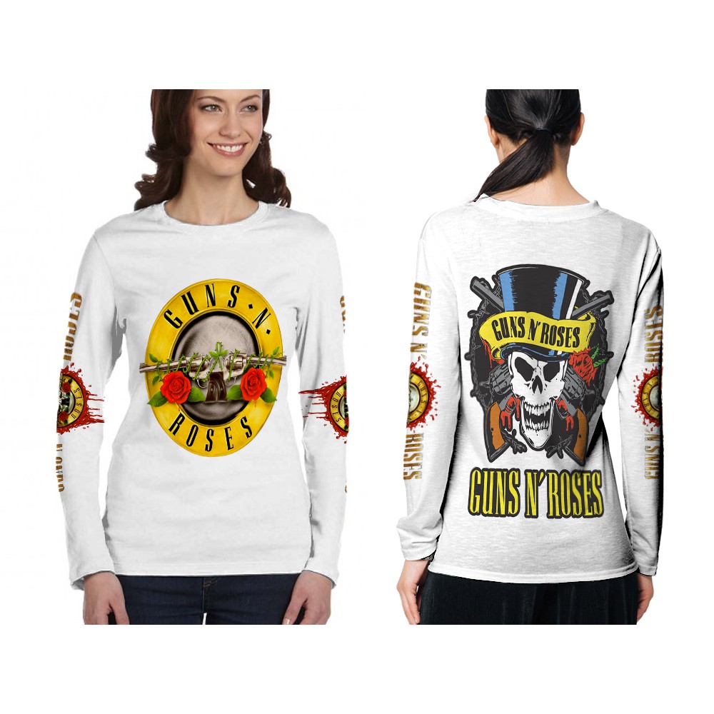 [Riashop] Kaos GNR Lengan Panjang | Kaos GNR Wanita | Kaos GNR Ori - FS