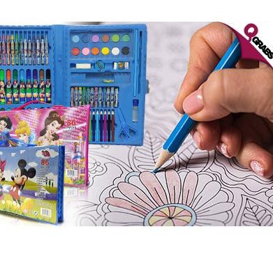 

✚_ MG 269 Pensil Warna Anak 1 Set 86 PCS Coloring Set 86 PCS Alat Mewarnai Anak Lengkap Set Murah Im