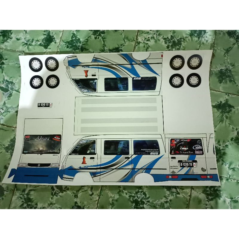 Lembaran Papercraft Mobil Carry Po. Haryanto Menara Kudus Skala 1:50 Terbaru
