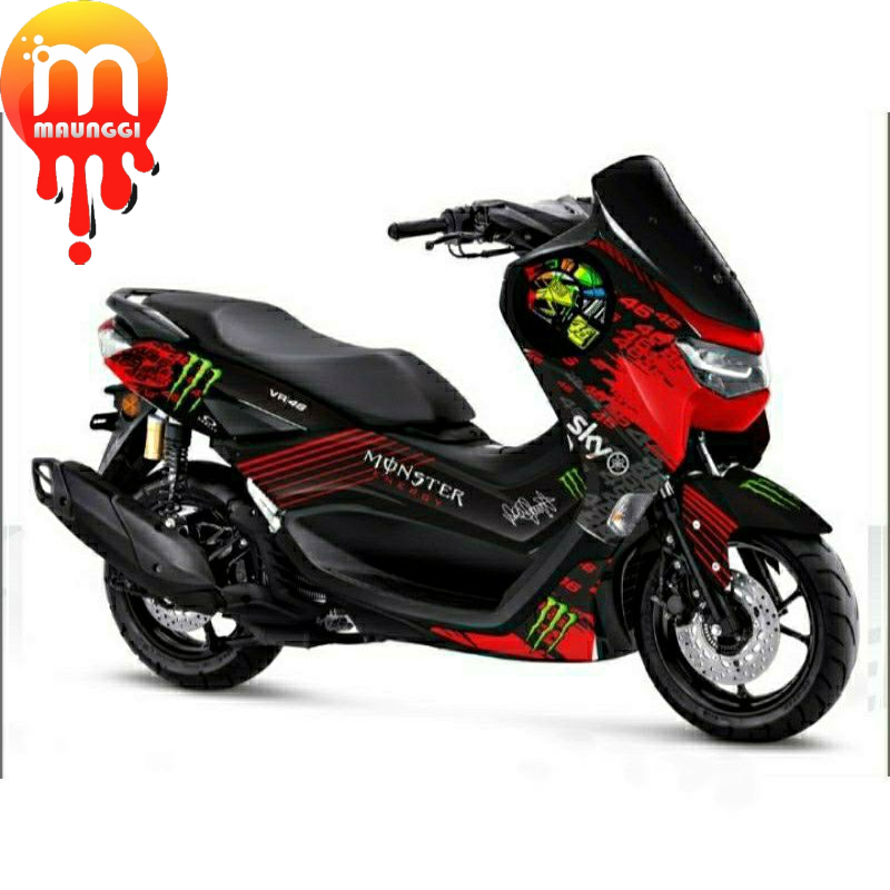 Decal new nmax 2021 full body Striping motor all new nmax 155 motif red sky Sticker motor variasi nm