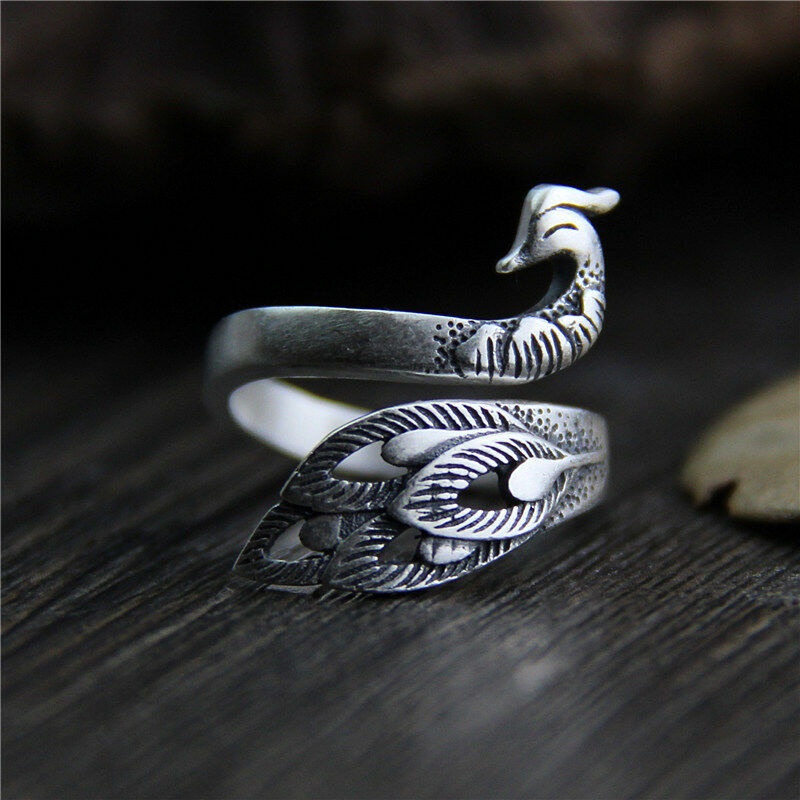 Cincin Sterling Silver 925 Model Burung Phoenix Untuk Wanita Jza036