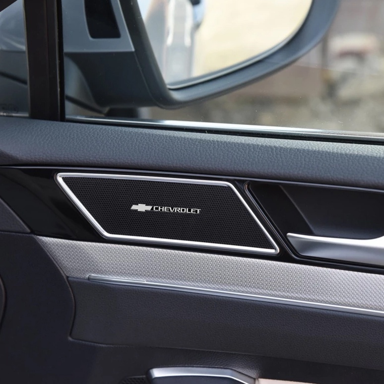 Mobil 3D Aluminium Metal Dekorasi Interior Mobil Audio Stiker Body Spion Dekorasi Cover Scratch Decal