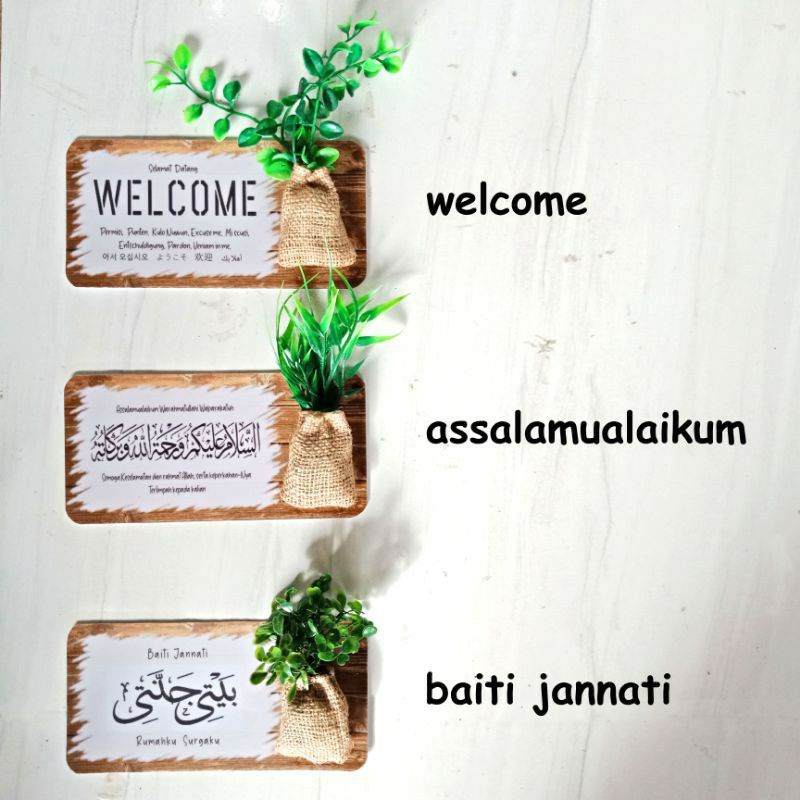 Hiasan Dinding 3D Pintu Dapur Assalamualaikum,welcome