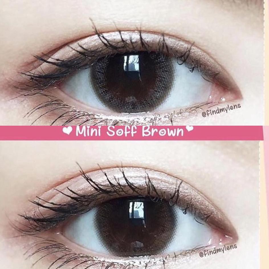 ORIGINAL Kitty Kawaii SOFTLENS NATURAL MINI BOM BROWN GREY BLACK softlens softlenses soflens