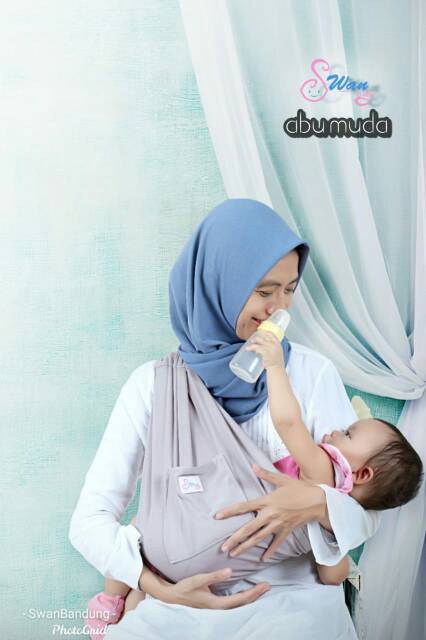 SwanBaby Gendongan kaos Premium / Geos bayi ada kantong