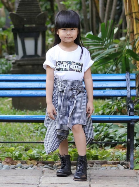 Rok asimetris skirt kids and junior untuk anak 2-7 tahun nablfashion Hanya ROK