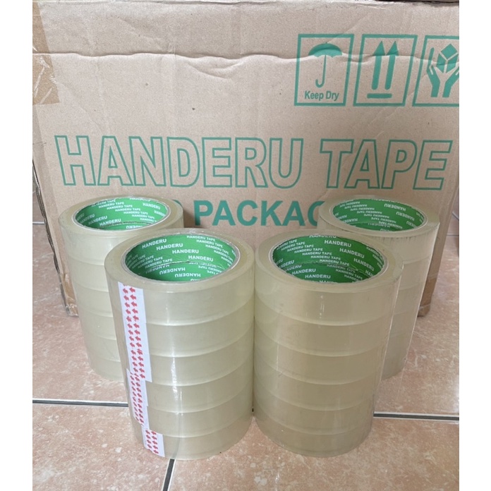 

Lakban / Isolasi OPP TAPE 24 MM X 72 Y X 45 MIC, Merek Original Daimaru / Handeru