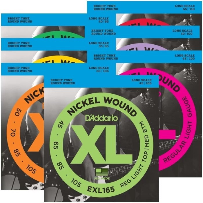 SENAR BASS 4 STRINGS UNTUK BASS 4 SENAR MEREK D'ADDARIO XL