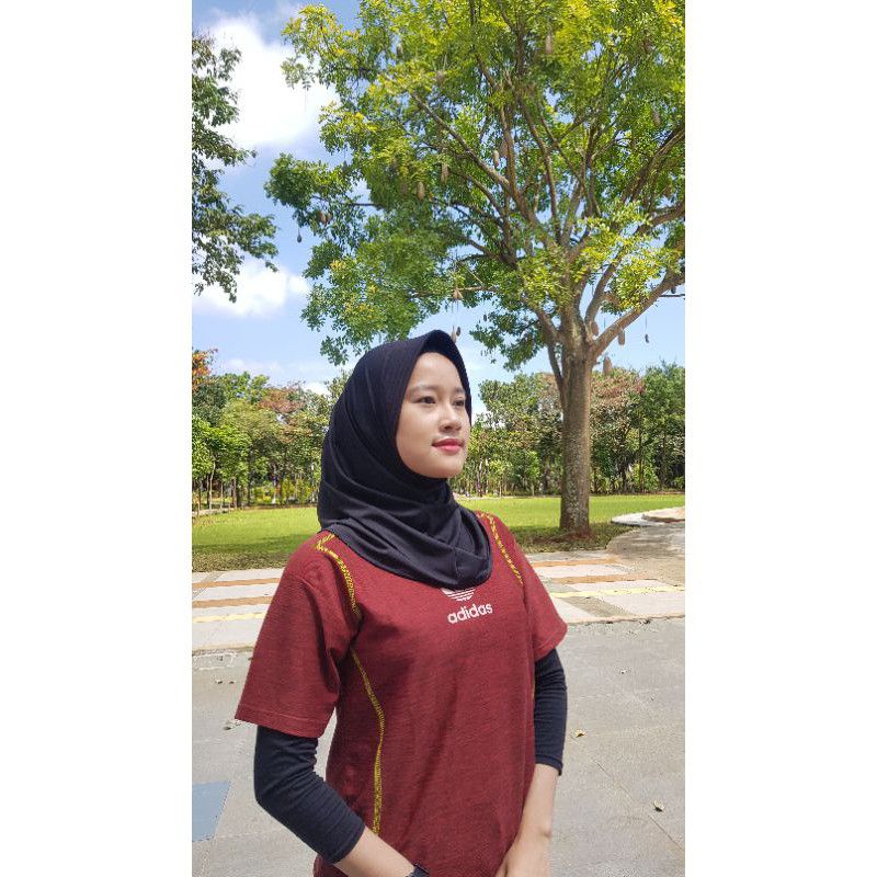 Bergo Jersey/ Bergo sport/ Khimar Sport/ Jilbab sport Size S || Termurah kualitas terbaik-2