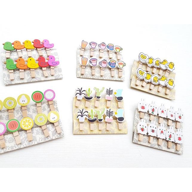 

➴ Penjepit Foto Kayu/ Wooden clip Motif Karakter Kartun ←