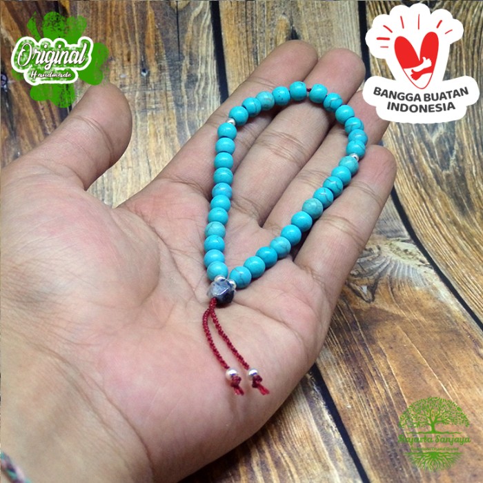 Tasbih 33 Butir Batu Pirus Persia 6 Mm