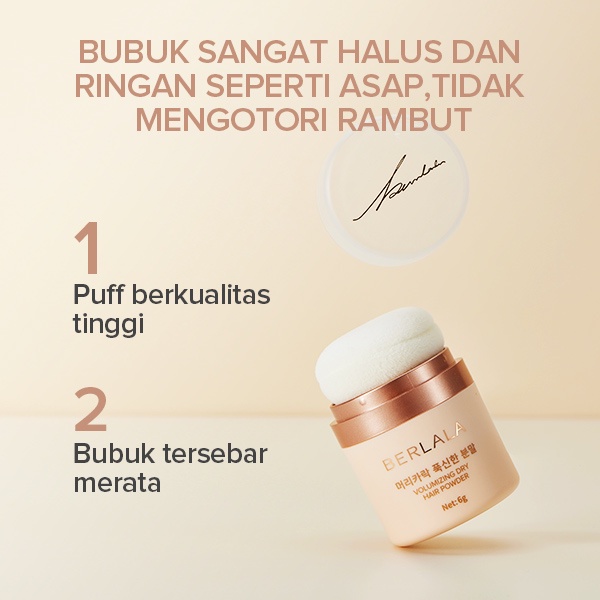 BERLALA Volumizing Dry Shampoo Hair Styling Powder Bll116 Bedak Rambut Bubuk Powder Sampo Kering No Sebum Solution Hair Styling 6g-4