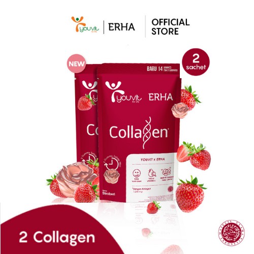 Youvit x Erha Collagen 2 Pouch isi 28 Gummies | Shopee Indonesia