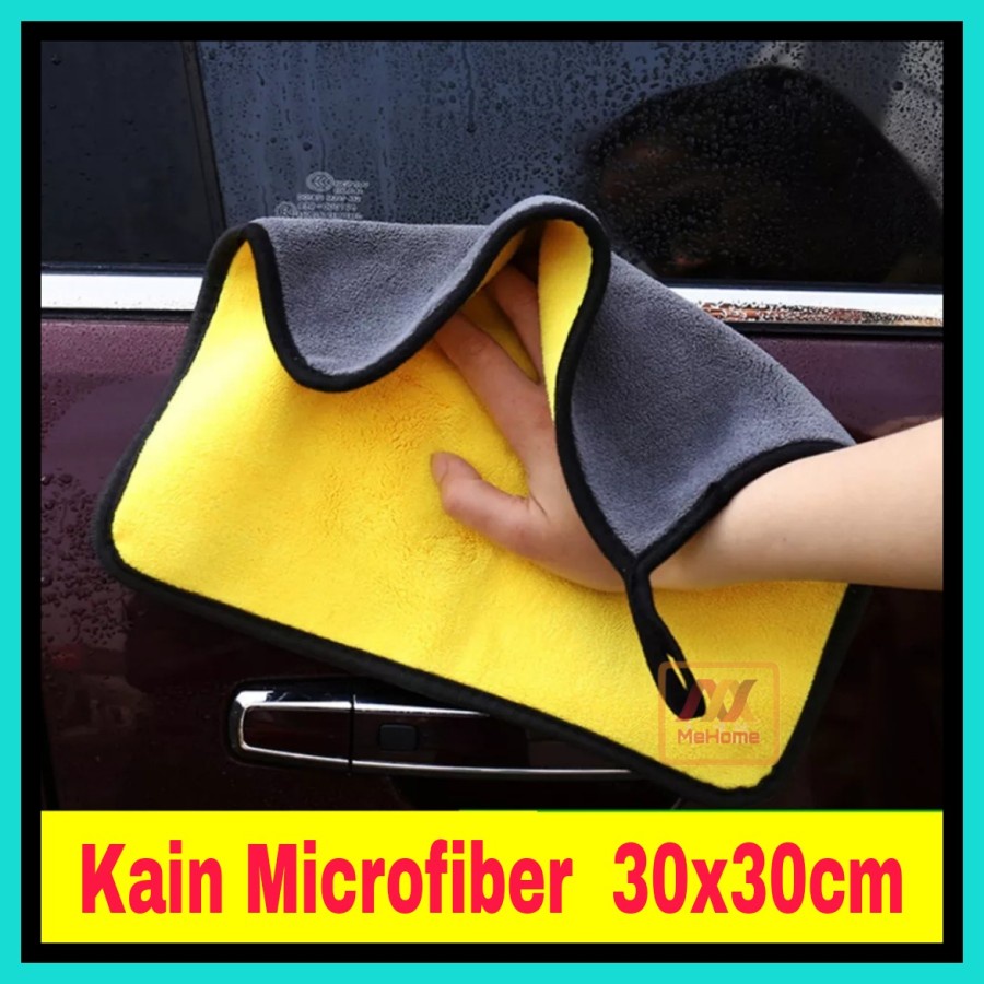 NA-KAIN MICROFIBER 30x30cm ANTI KAIN CUCI MOBIL MOTOR KAIN LAP 30cm