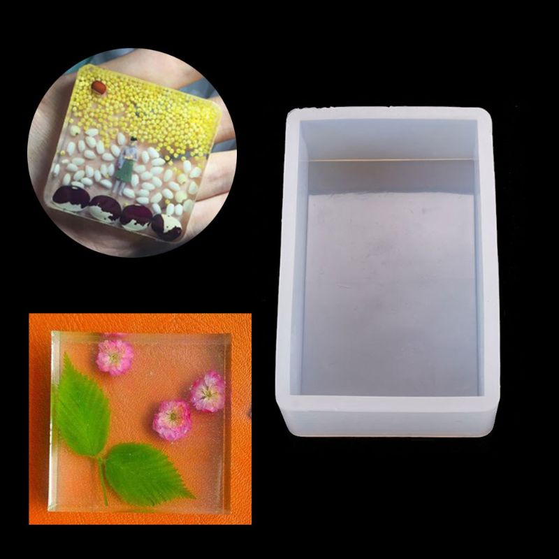 SIY  Handmade Large Rectangular Epoxy Resin Mold Silicone Mould Jewelry Making Tools