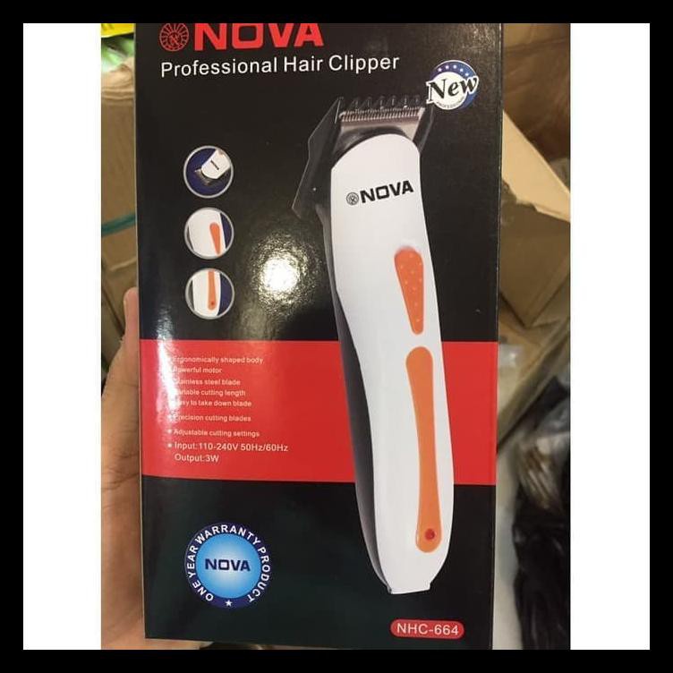 Alat Cukur Rambut Elektrik Hair Clipper Nova NHC-664 / 665 Cukuran Rechargeable Trimmer Portable Pencukur Professional Kumis Jenggot